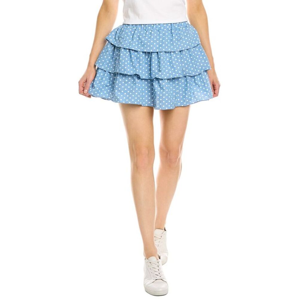 Kerrick Womens Tiered Skirt, Blue